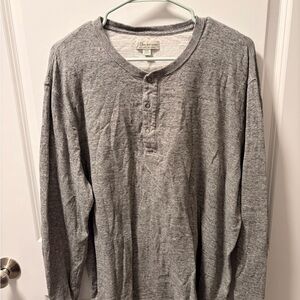 J. Crew Long Sleeve Gray Henley Shirt